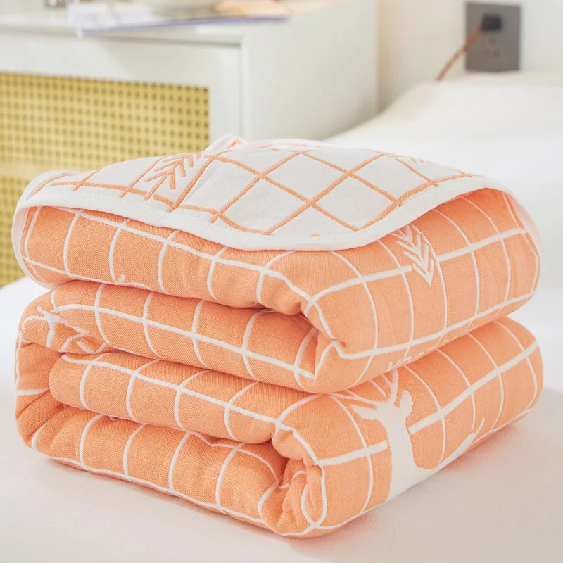 Breathable Summer Quilt | Multi-functional Cotton Towel Blanket