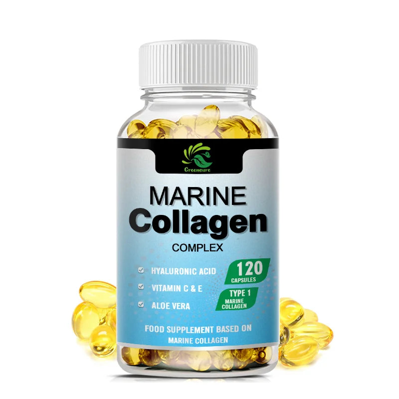 Marine Collagen Capsules for Healthy Joints, Hair, Skin & Nails