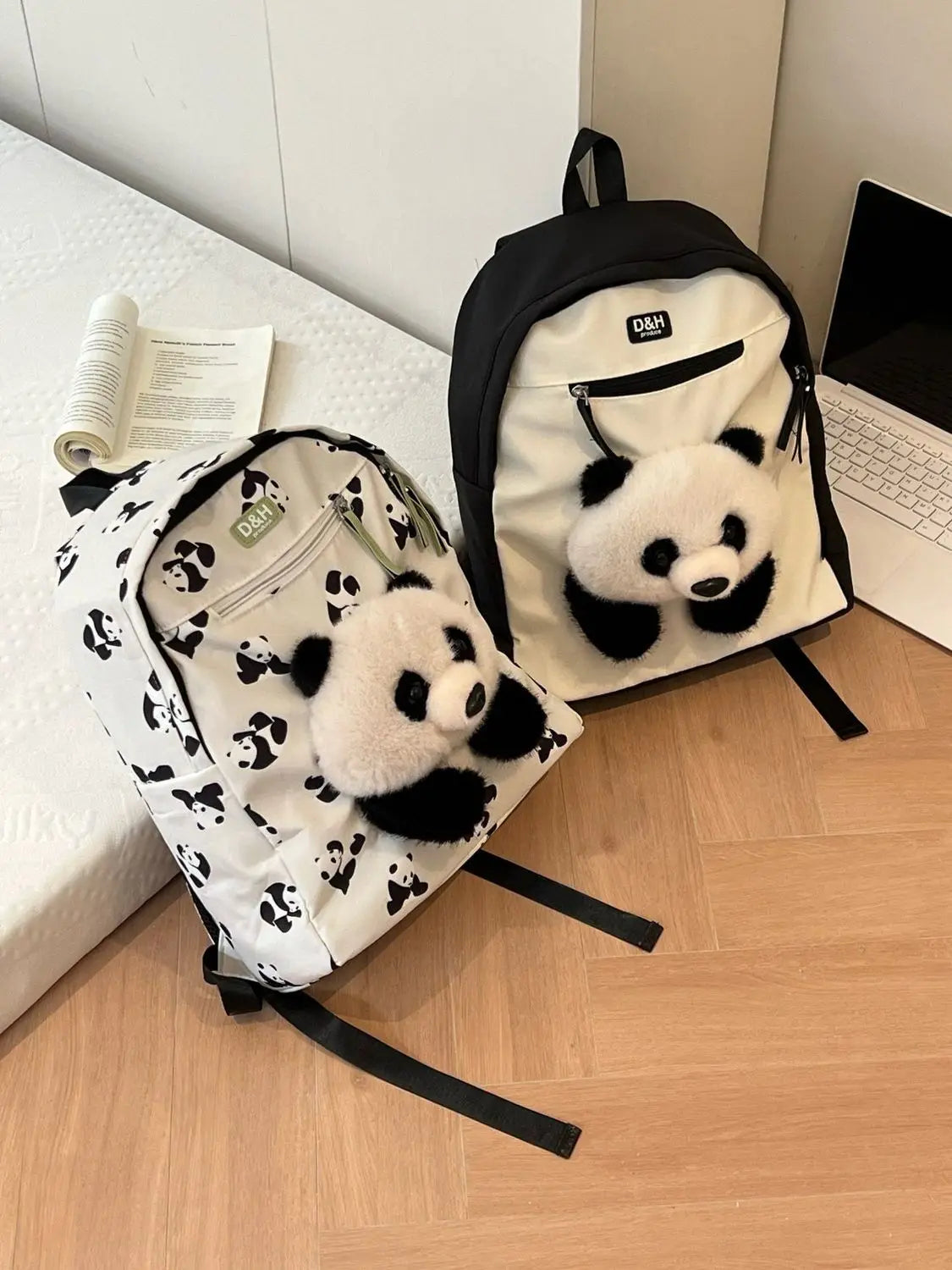 Cute Panda Backpack | Fashionable Lightweight School Bag for Students