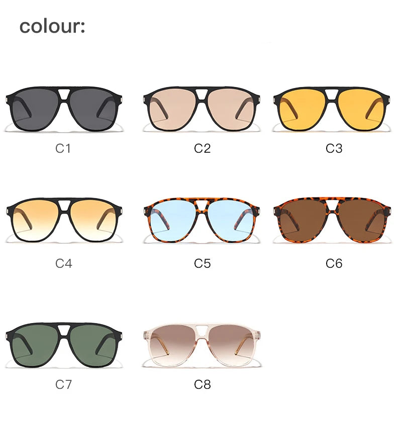 Luxury Big Frame Pilot Sunglasses | Trendy UV400 Shades