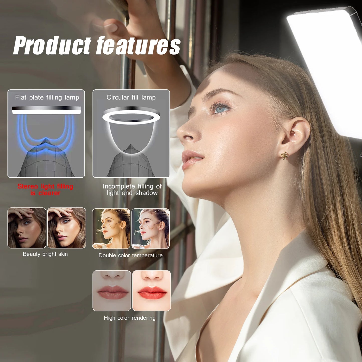 LED Video Lights for Live Streaming & Photography | Adjustable Tripod