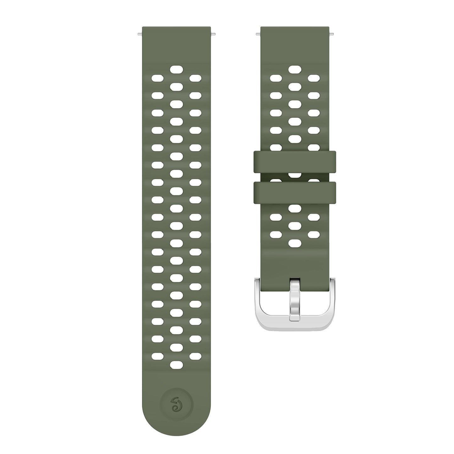 20mm Hollow Out Silicone Watch Band | Sport Waterproof Replacement Strap