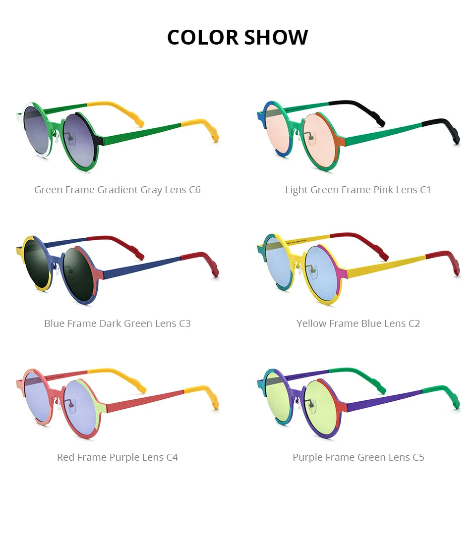 Stylish Vintage Round Polarized Sunglasses for Men & Women