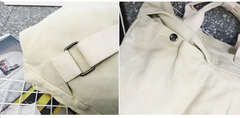 Large Capacity Retro Canvas Backpack for Women | Stylish School Bag