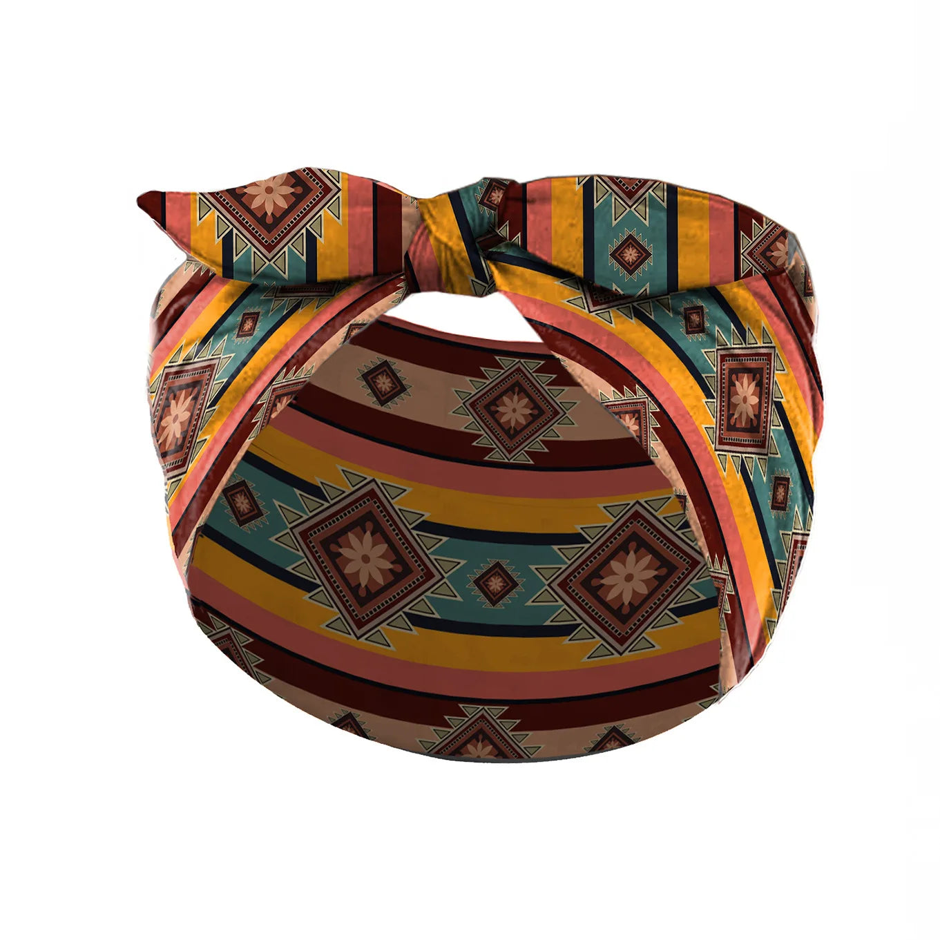 Bohemian Printed Rabbit Ear Elastic Headband | Stylish Accessory