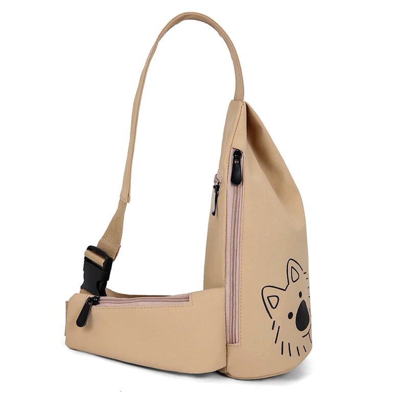 Cartoon Chest Sling Bag for Women | Versatile Crossbody Daypack