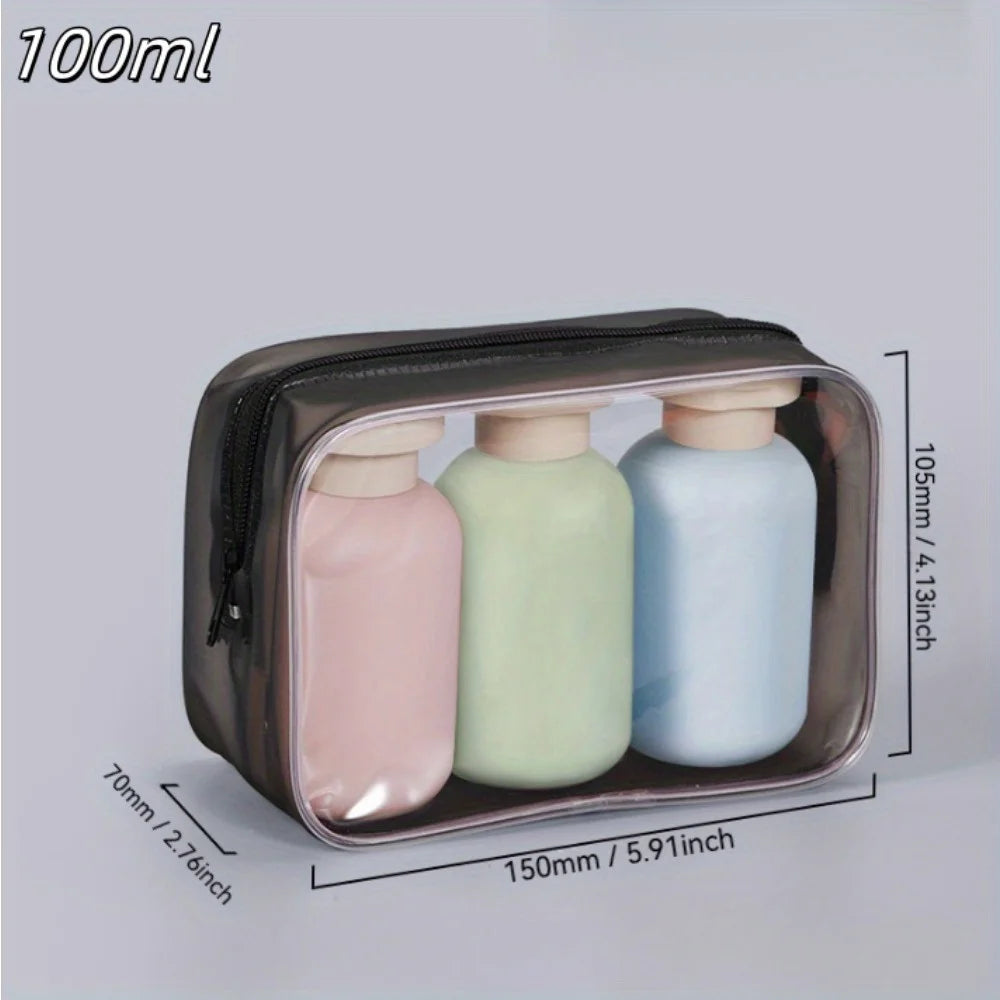 3Pcs Leak Proof Travel Bottle Set | Refillable Containers for Toiletries