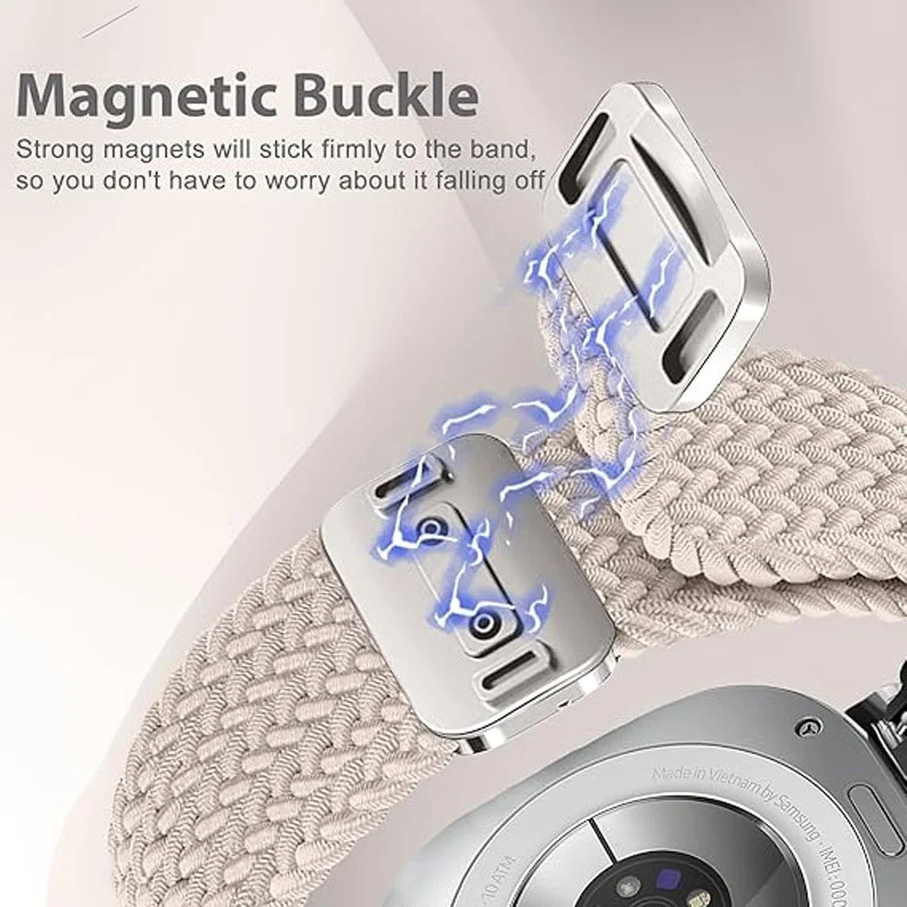 Nylon Braided Loop Strap | Magnetic Sport Bracelet for Watches