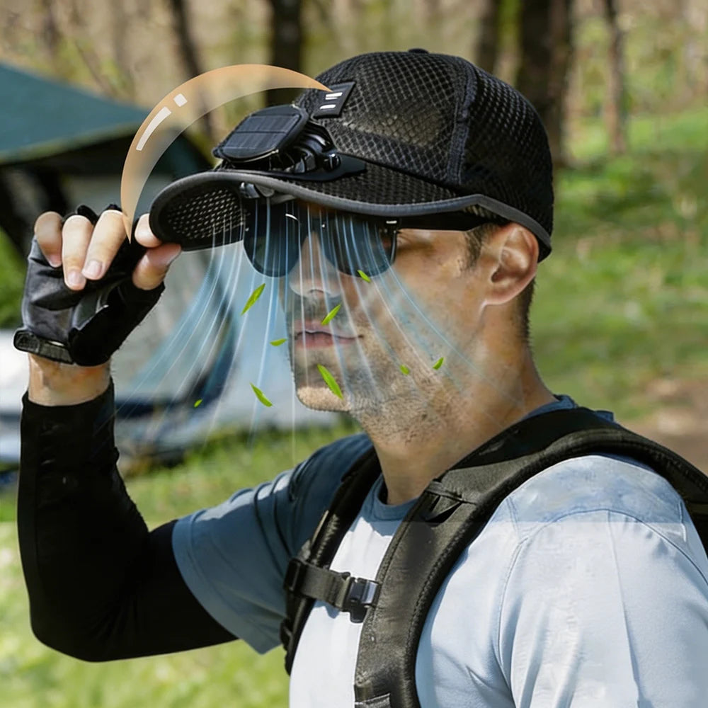 Solar Baseball Cap with Fan | Ultimate Sun Protection Gear