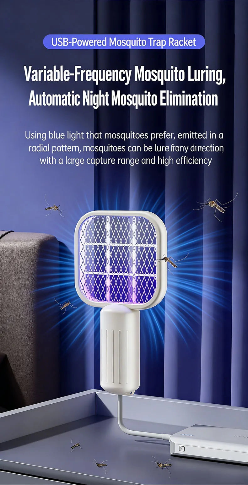 Portable USB Mosquito Swatter Trap | Effective Outdoor Insect Killer
