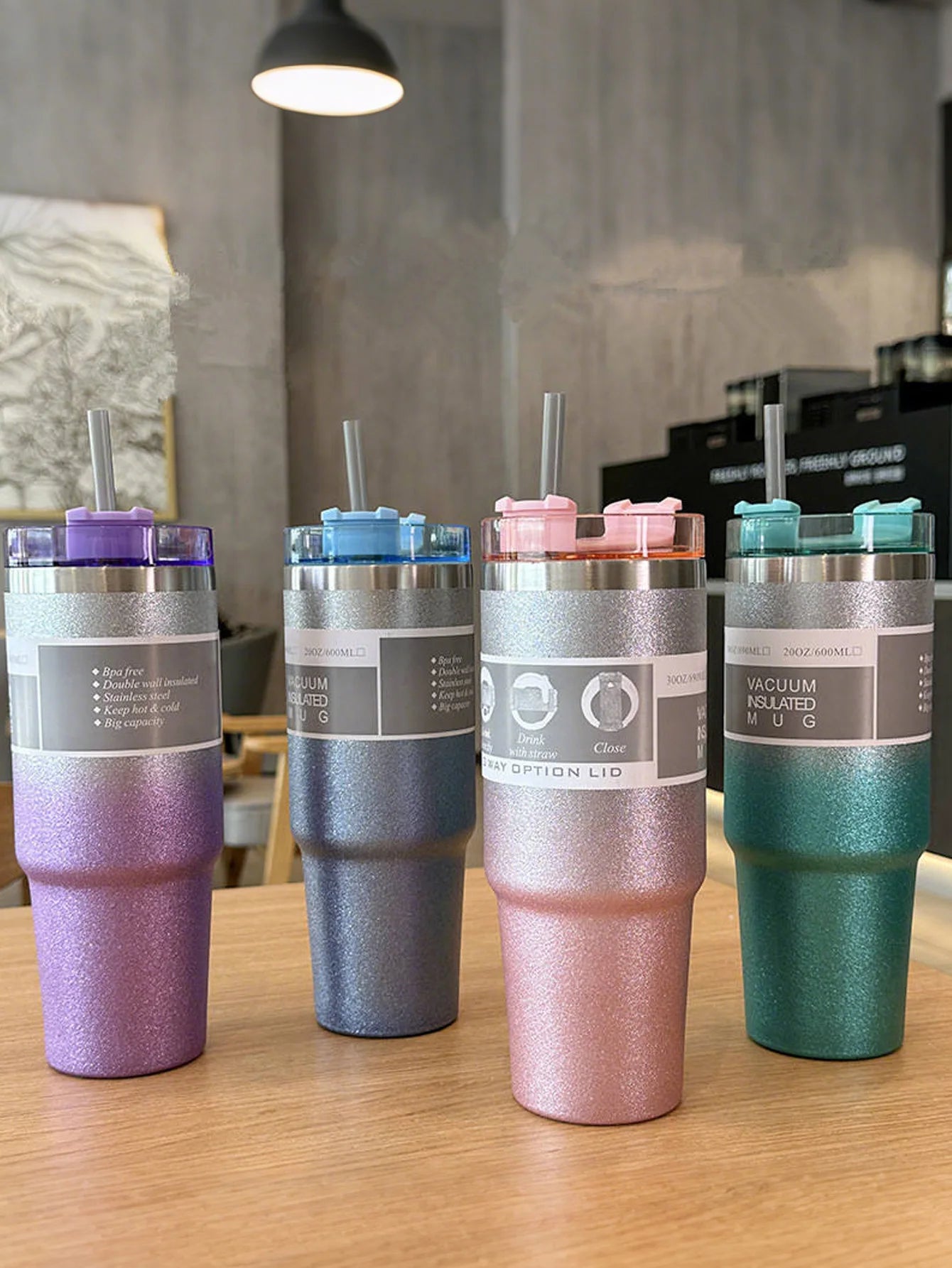 Gradient Starlight Insulated Double-Layer Stainless Steel Cup