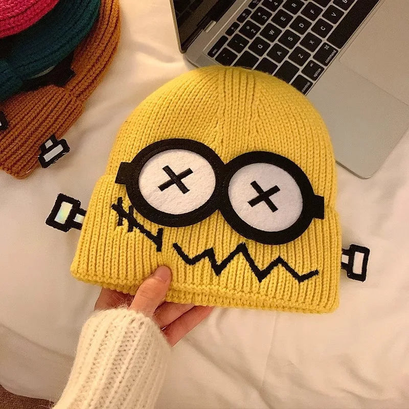 Funny Cute Cartoon Knitted Wool Hat for Women | Cozy Winter Beanie