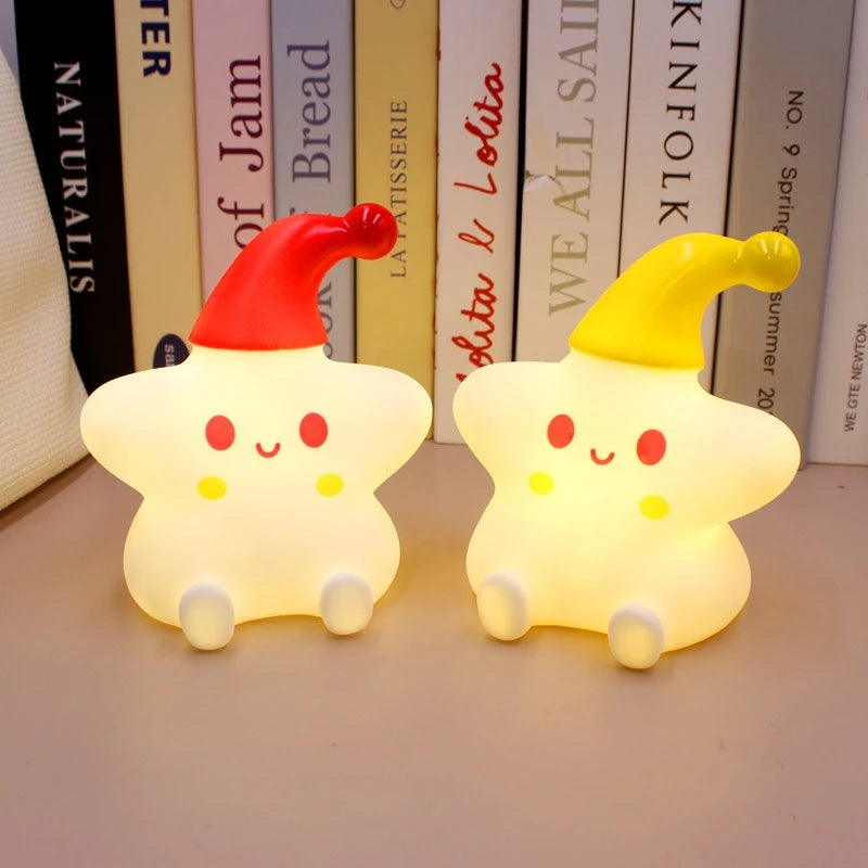Cute Yellow Star Night Light | Adorable Battery-Powered Lamp