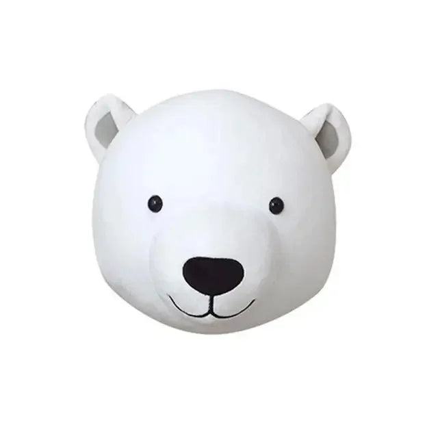 Animal Head Wall Decor | Cute Plush Animal Hanging Mounts for Kids