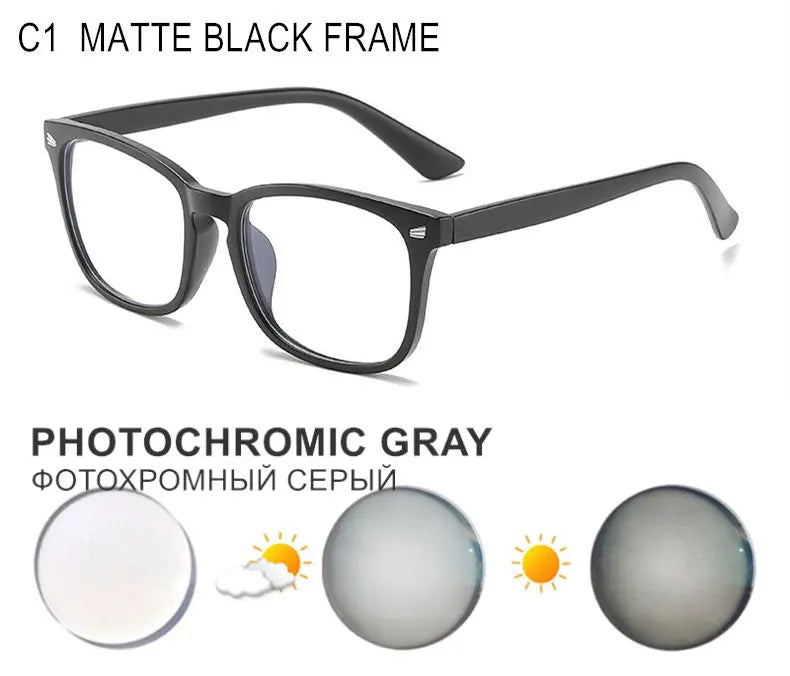 Gafas de sol retro de montura cuadrada con protección contra la luz azul y estilo