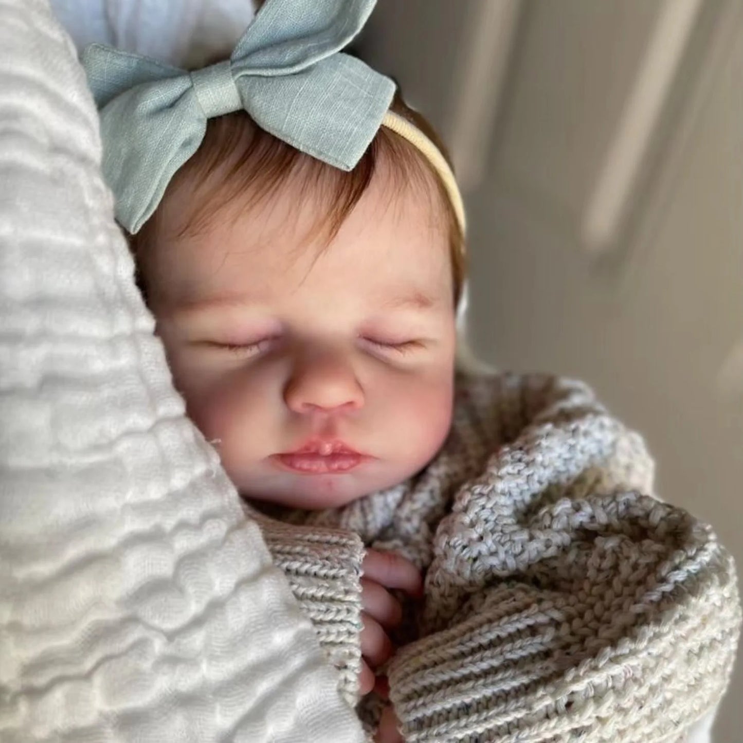 Muñeca reborn durmiente hecha a mano de 19 pulgadas | Regalo perfecto