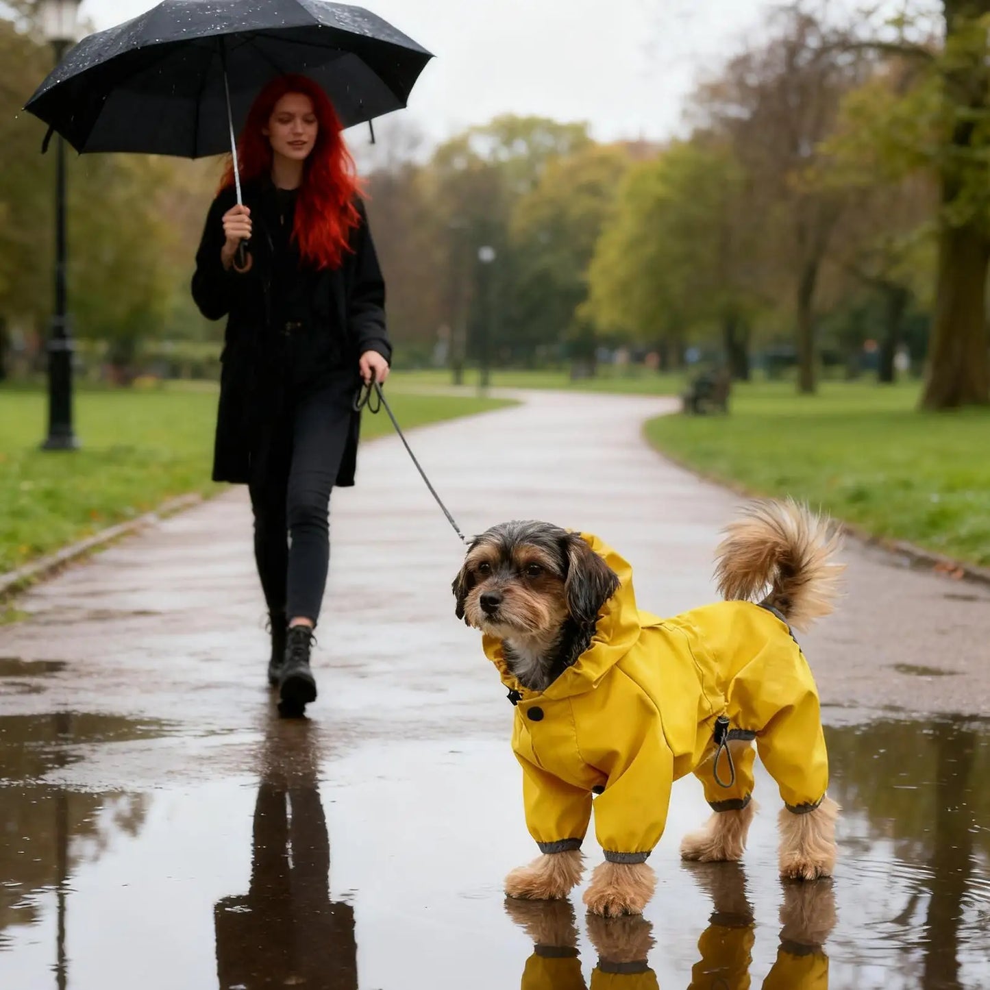 Waterproof Adjustable Dog Raincoat for All Weather Adventures