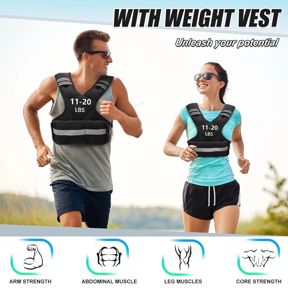Adjustable Weighted Vest for Enhanced Workouts | 11-20lbs