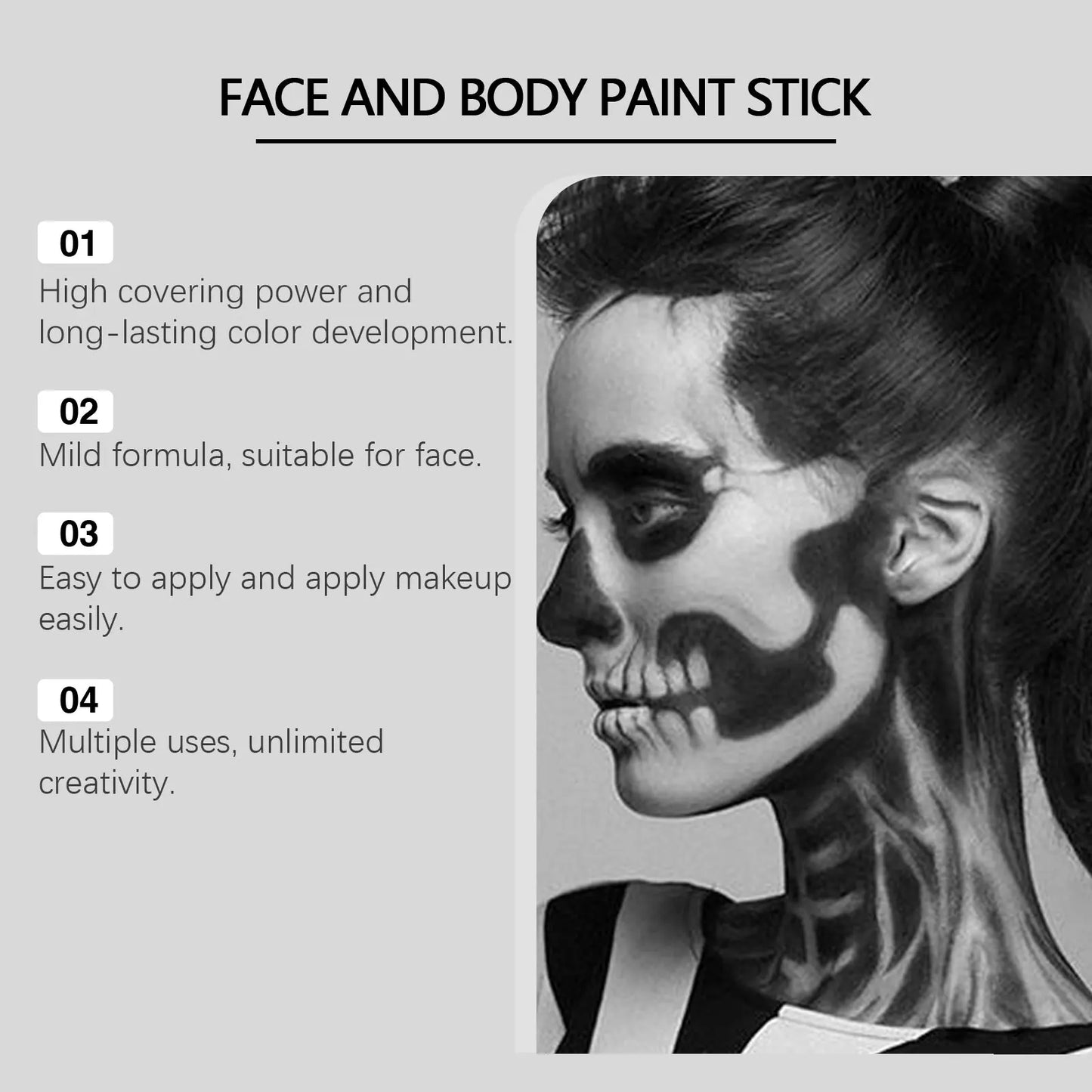 Halloween Body Paint Stick Set | Full-Coverage Makeup Essentials
