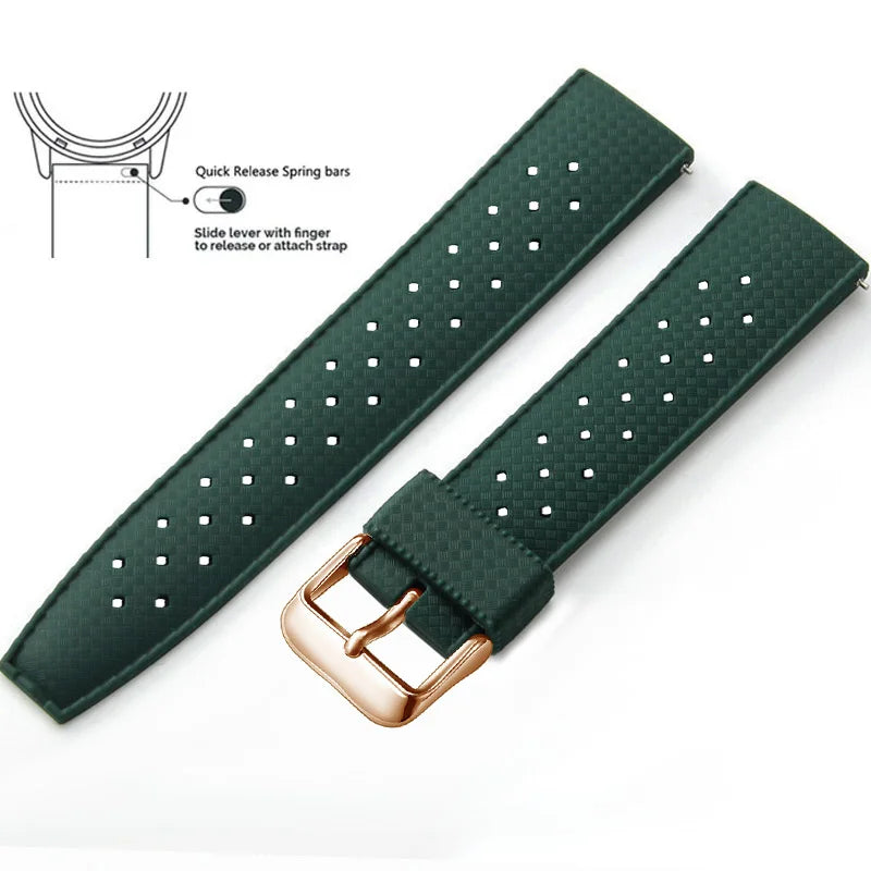 Tropical Silicone Watch Band | Quick Release Rubber Strap
