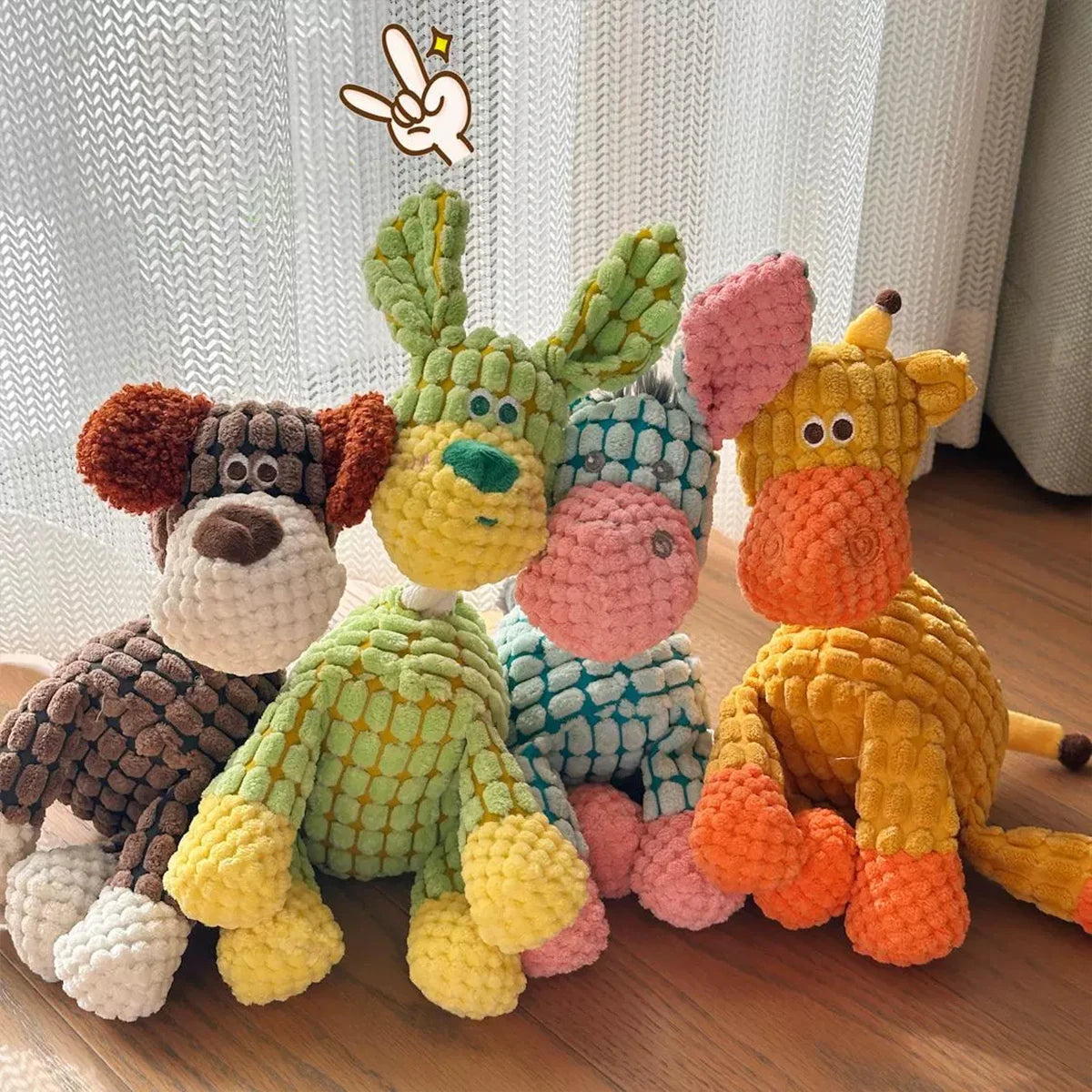 Cute Donkey Plush Toy for Dogs | Interactive Squeaky Pet Delight