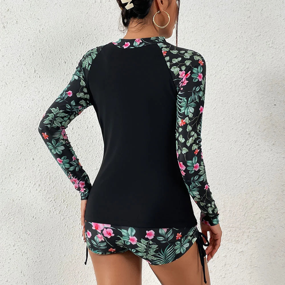 Women's Long Sleeve Swimsuit Set | Stylish & Sporty Beachwear