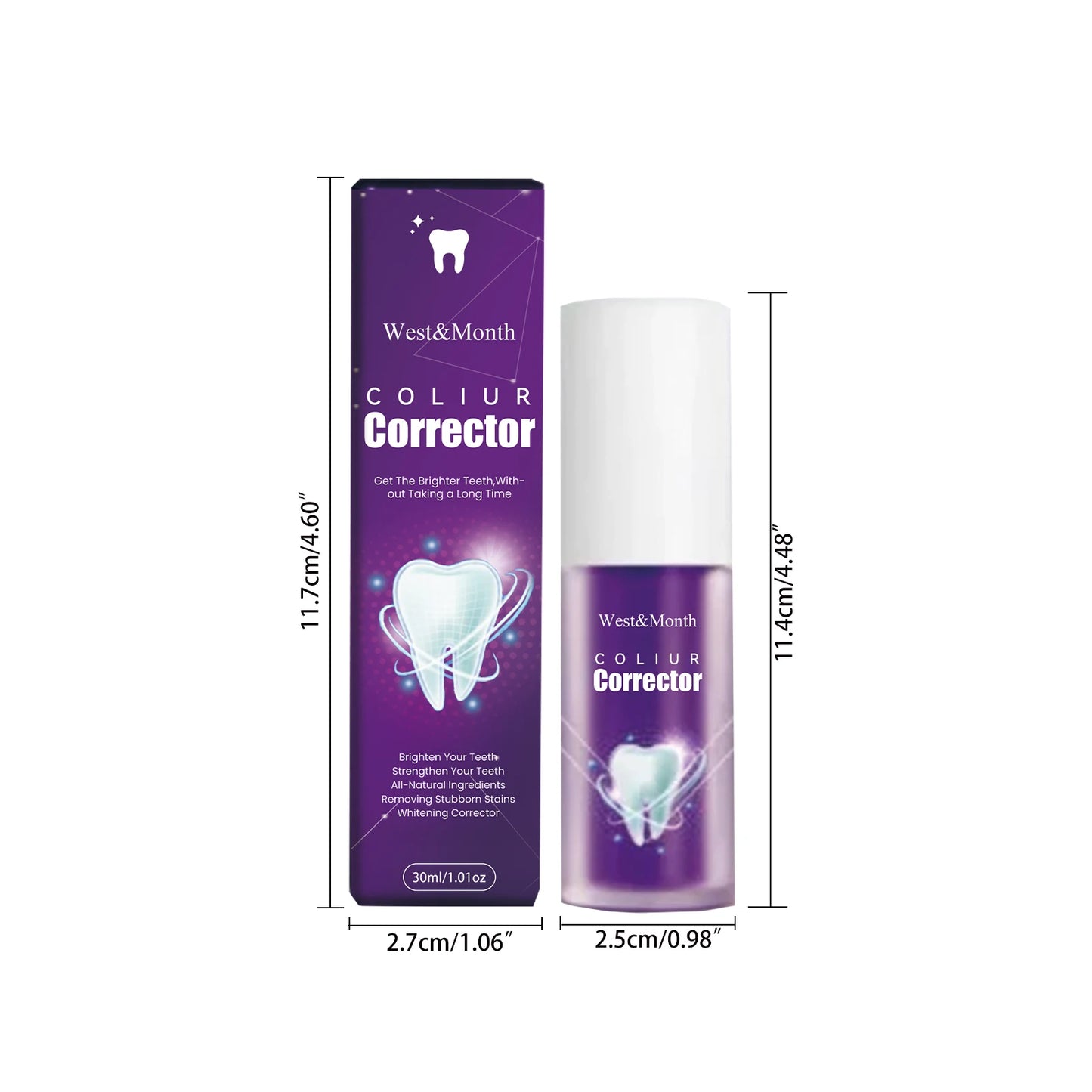 Premium Purple Brightening Toothpaste for Whitening & Freshness