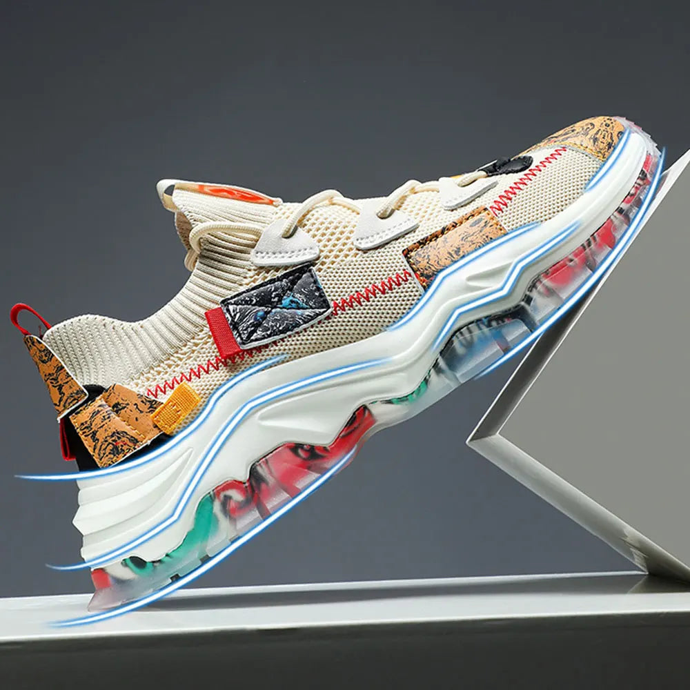 Luxury Men's Casual Sneakers | Versatile Fashion Platform Shoes