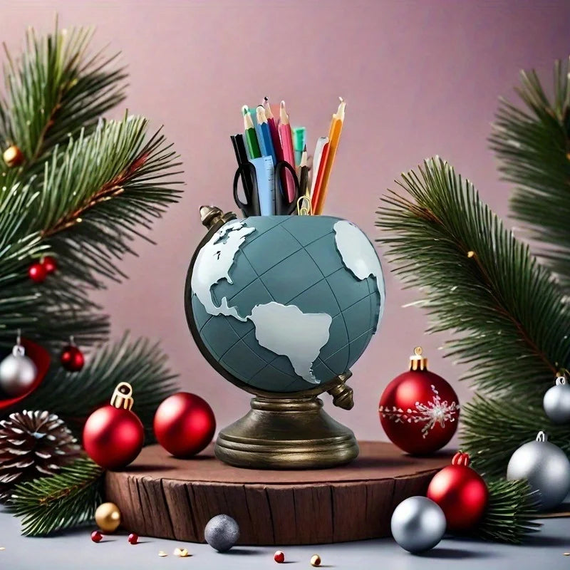 Creative Globe Pen Holder | Unique Desk Organizer for Office & Home