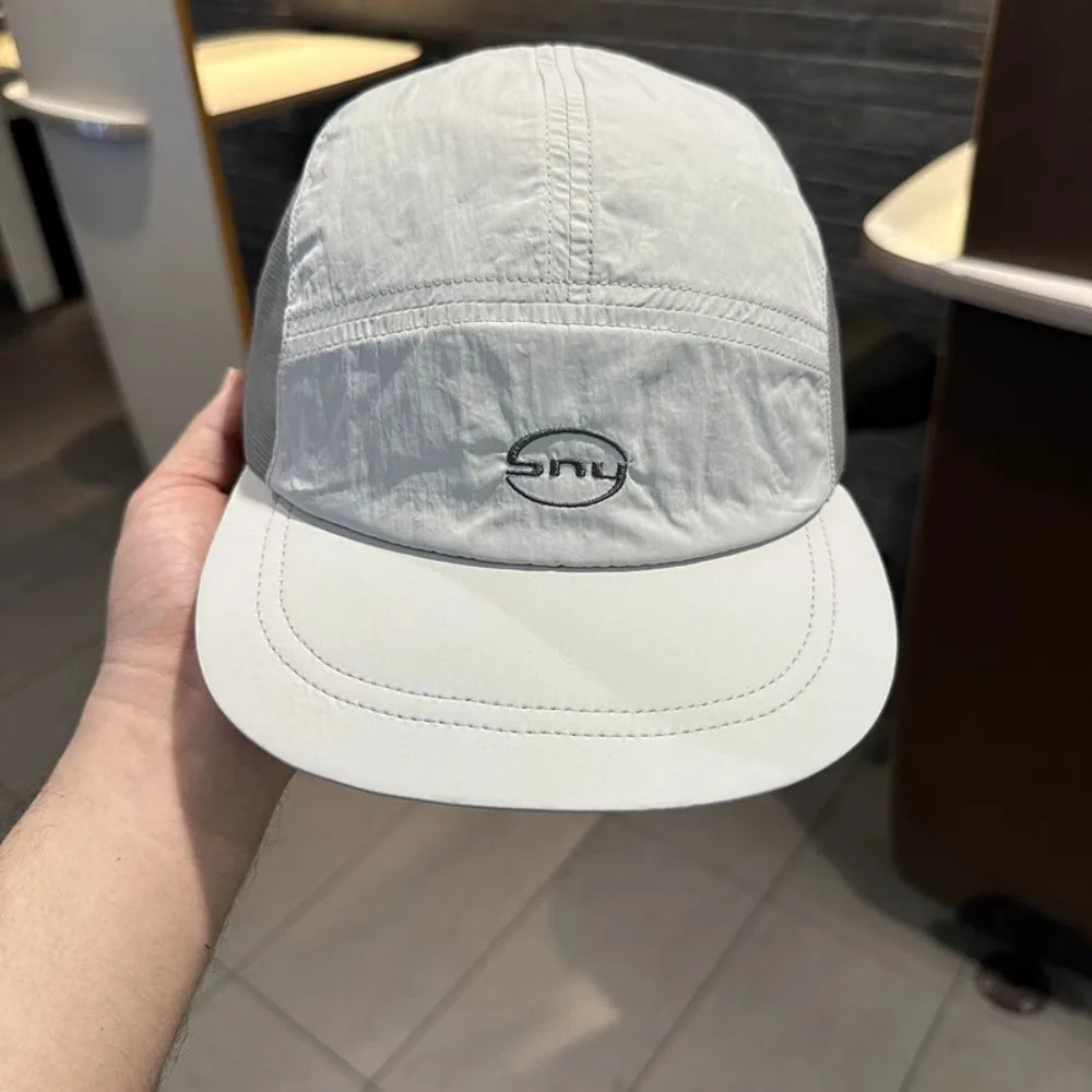 Korean Letter Embroidery Baseball Cap | Lightweight & UV Protection