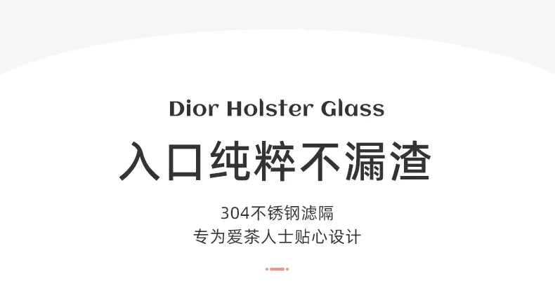 Japanese Style Glass Water Bottle with Tea Infuser | 480ml