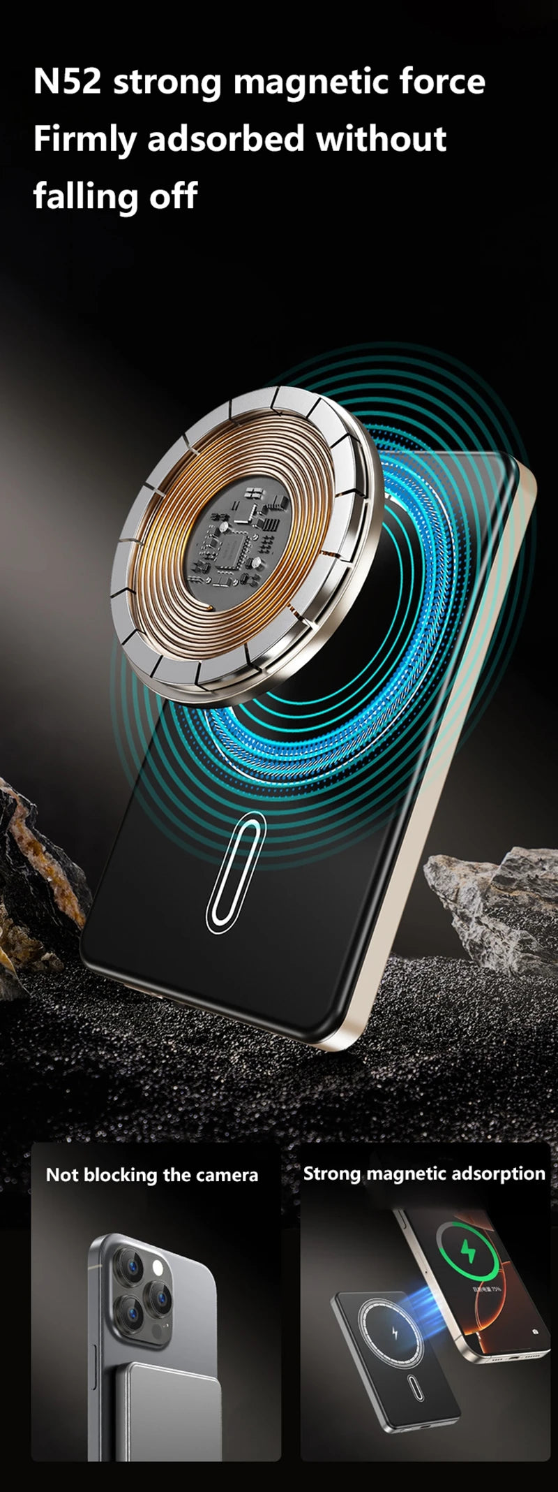 50000mAh Magnetic Wireless Power Bank | Fast Charging External Battery