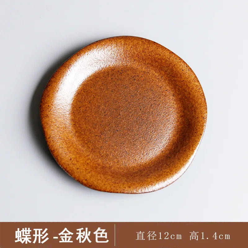 Vintage Ceramic Tea Cup Set with Wooden Handle | Elegant Drinkware
