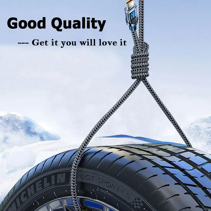 High-Speed 100W Type C to Type C Data Transfer & Charge Cable