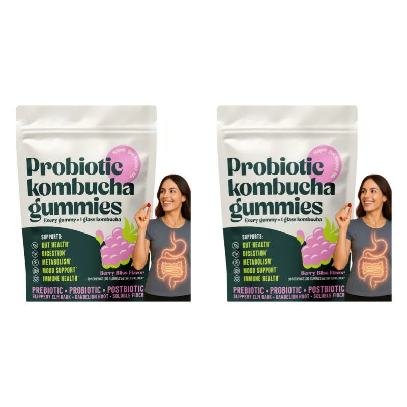 Probiotic Kombucha Gummies for Gut Support & Bloating Relief
