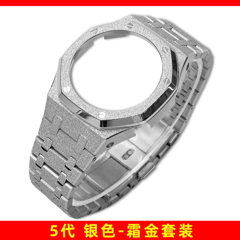 Stainless Steel Watch Case & Strap Replacement Kit | Modern Look