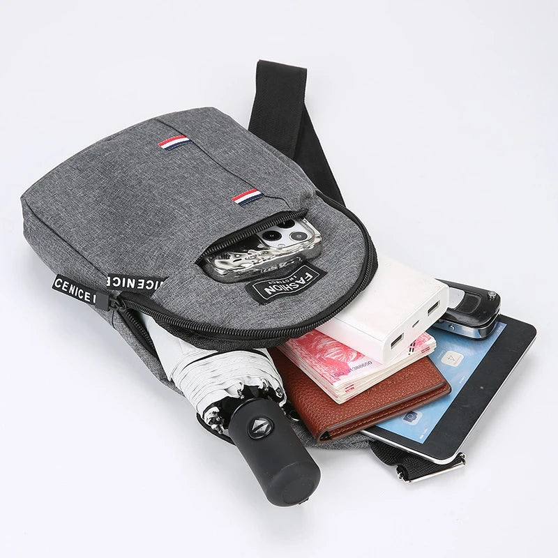 Men's One Shoulder Crossbody Bag | Large Capacity Leisure Bag