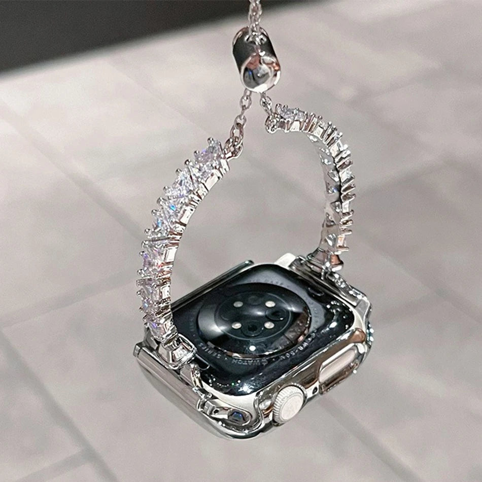 Luxury Zircon Diamond Bangle Strap for Apple Watch Series 10-11