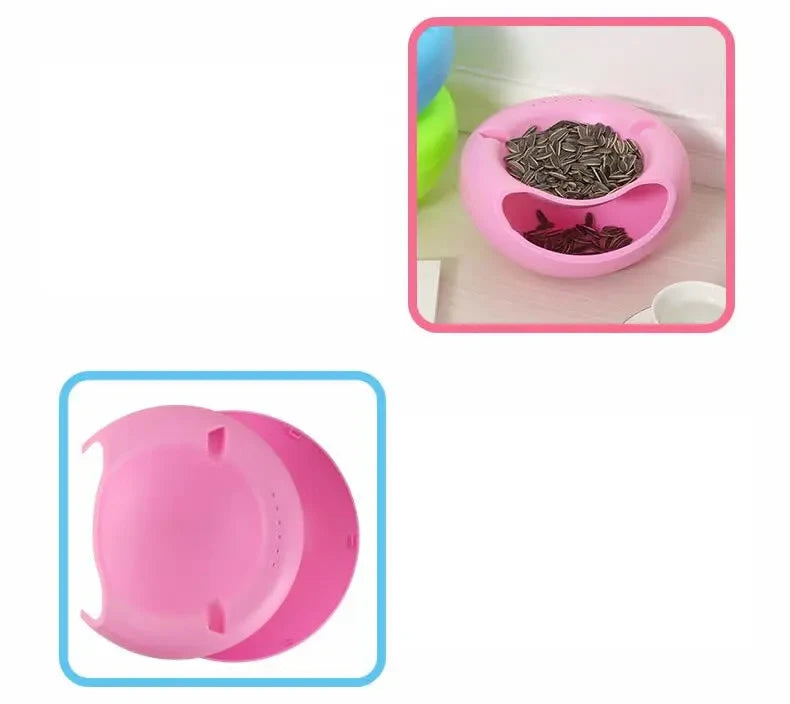 Multi-Use Double Layer Snack Bowl | Versatile Kitchen Storage Plate