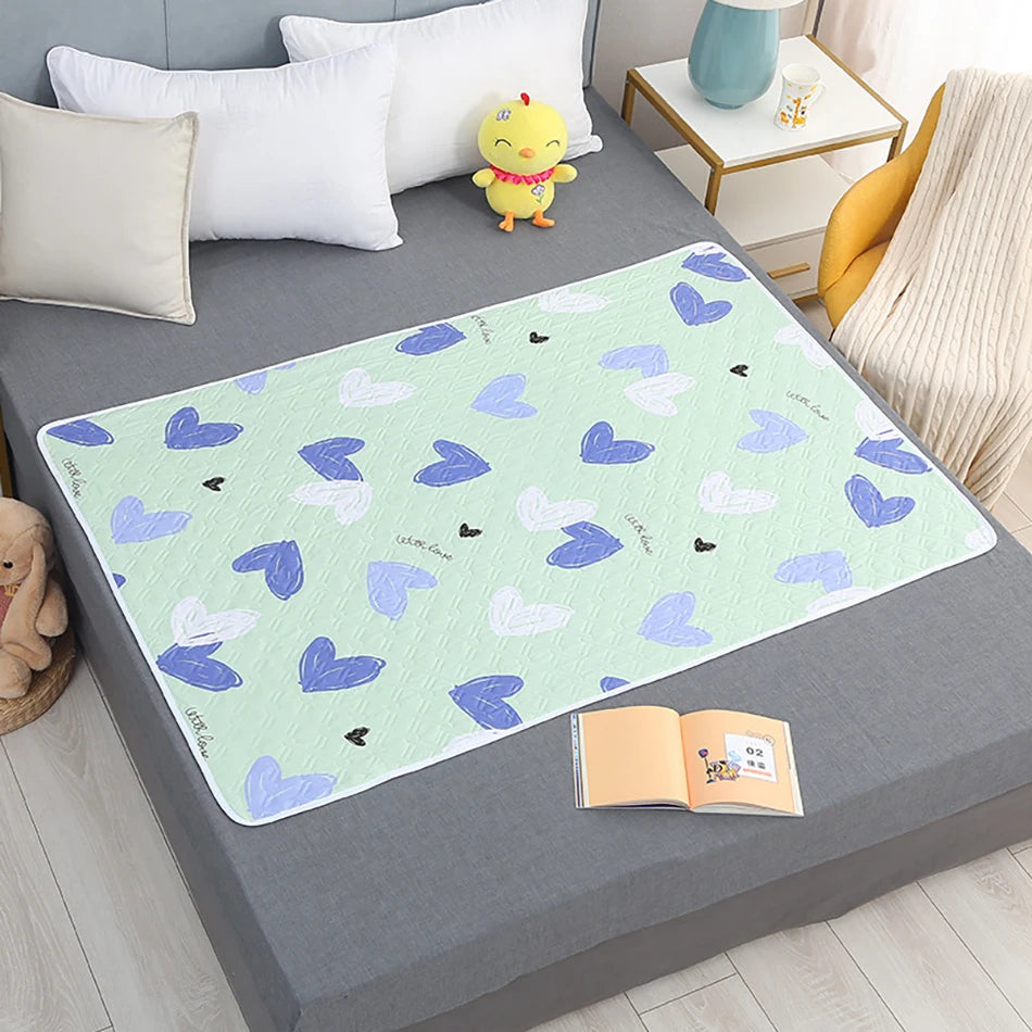 Waterproof Cartoon Dino Heart Changing Mat | Eco-Friendly Baby Care