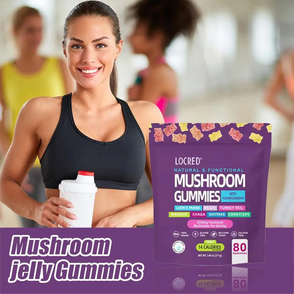 80pcs Mushroom Jelly Gummies for Immune & Gastro Health