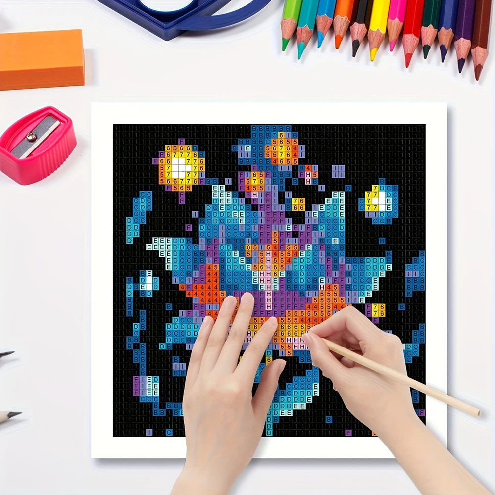 Mosaic Digital Coloring Book | Floral, Cosmic & Fantasy Patterns