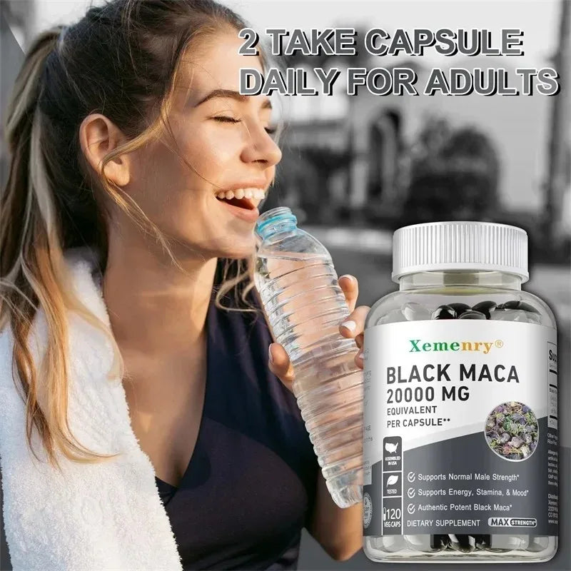 Black Maca Root Capsules | Enhance Energy & Reproductive Health