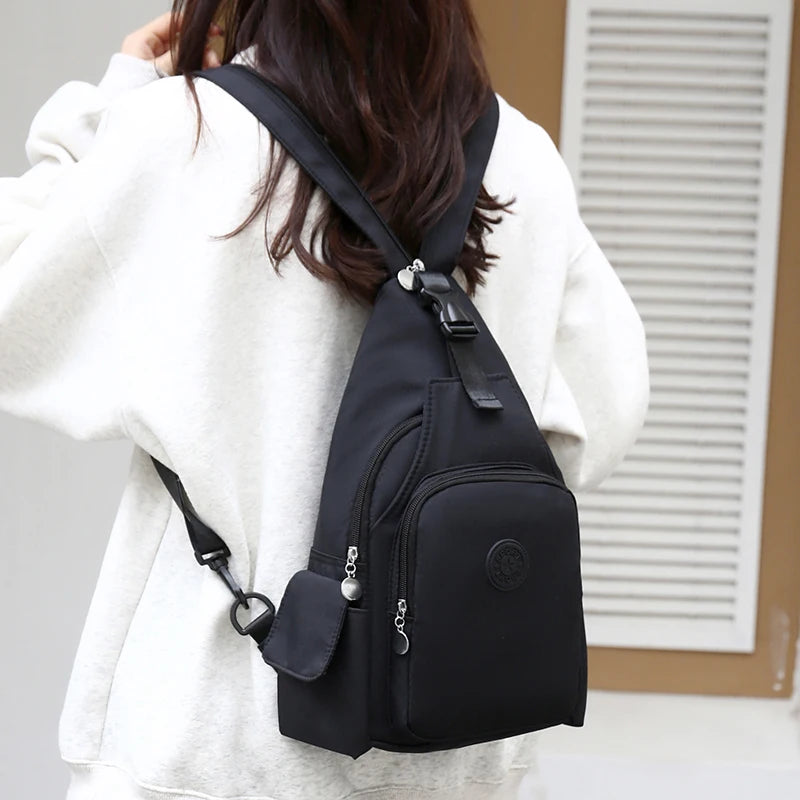 Women's Large Capacity Nylon Crossbody Bag | Versatile Sling & Backpack