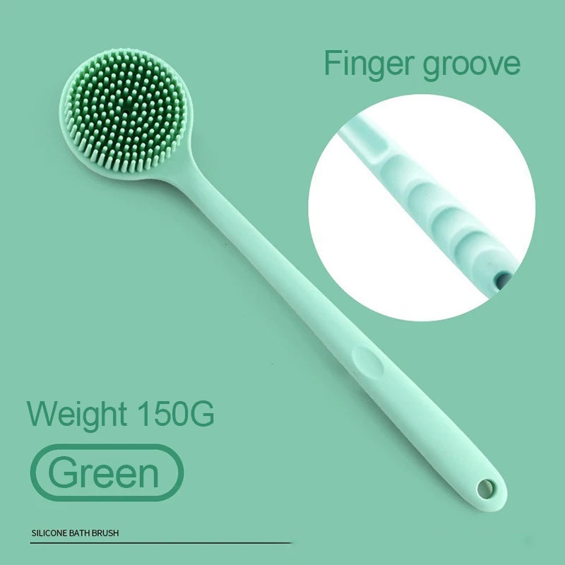 Silicone Shower Brush | Exfoliating Back Bath Brush for Smooth Skin