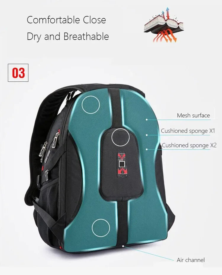 Durable Multifunctional Laptop Backpack | Water Resistant Travel Bag