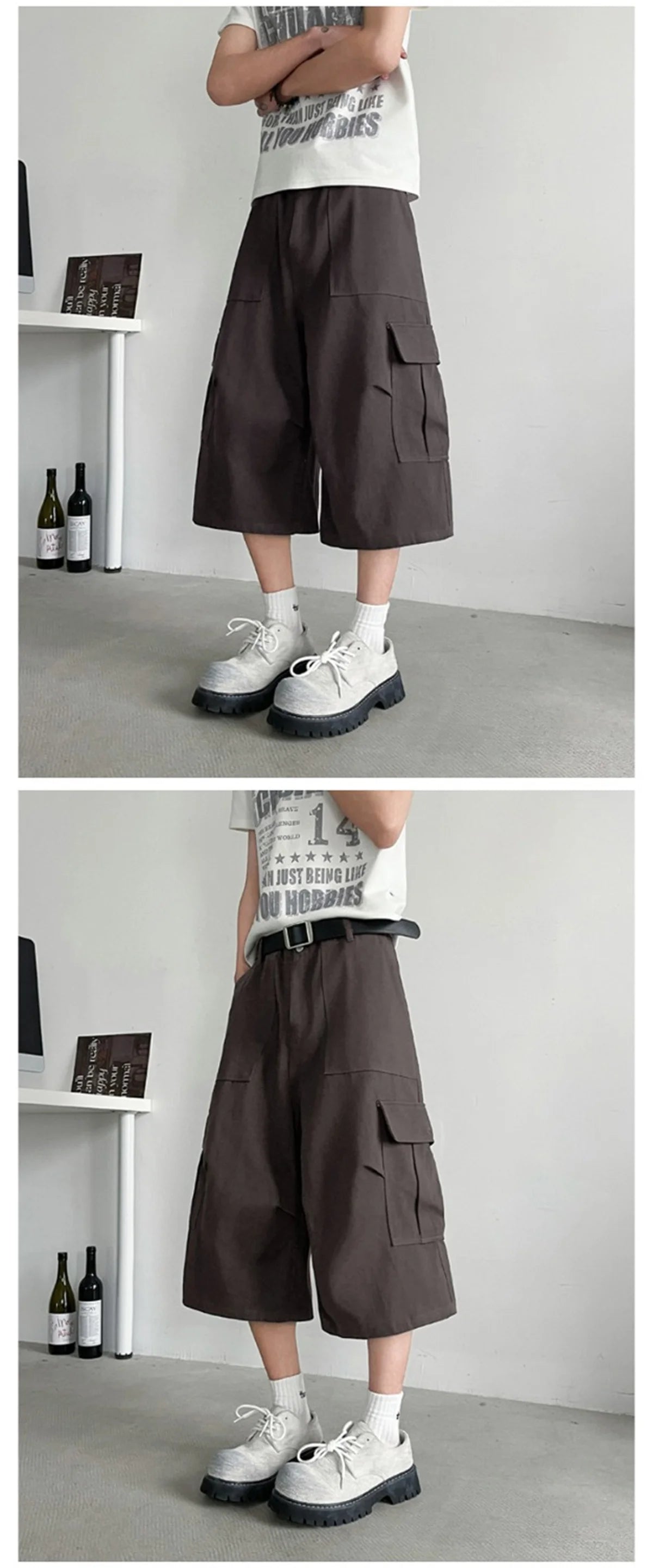 Vintage Cargo Shorts for Men | Oversized Y2k Grunge Streetwear