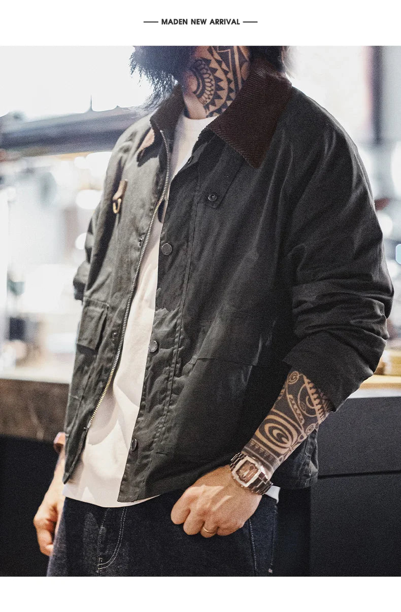 Vintage Waxed Fishing Jacket for Men | Classic Outdoor Coat