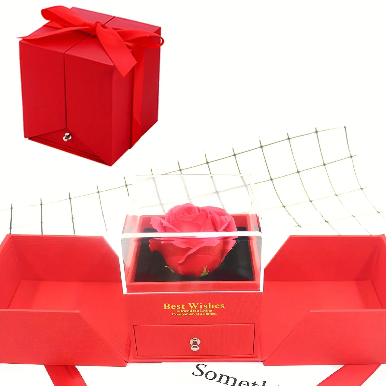 Premium Rose Soap Gift Box with MOM Pendant Necklace