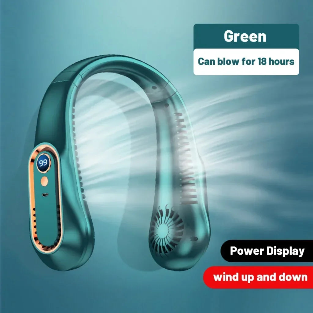 Portable Bladeless Fan | Ultra Quiet USB Charging Neck Fan